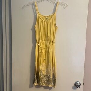 SO Yellow Floral Midi Dress